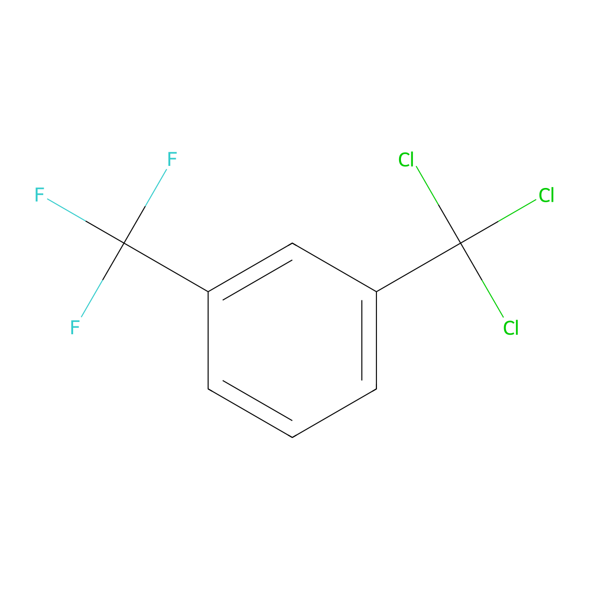 1-(Trichloromethyl)-3-(trifluoromethyl)benzene molecular structure, CAS 16766-90-8