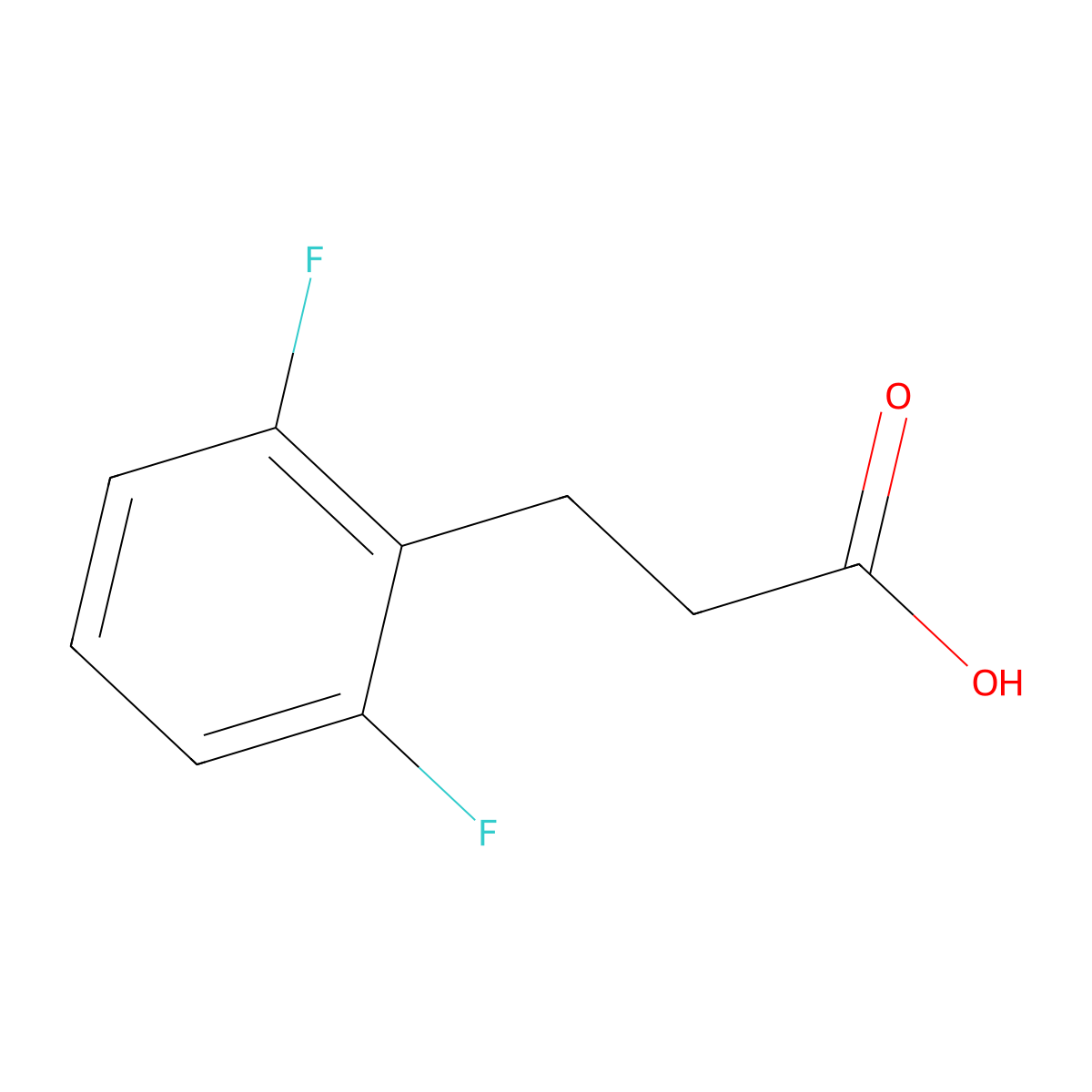 3-(2,6-Difluorophenyl)propanoic acid molecular structure, CAS 167683-63-8