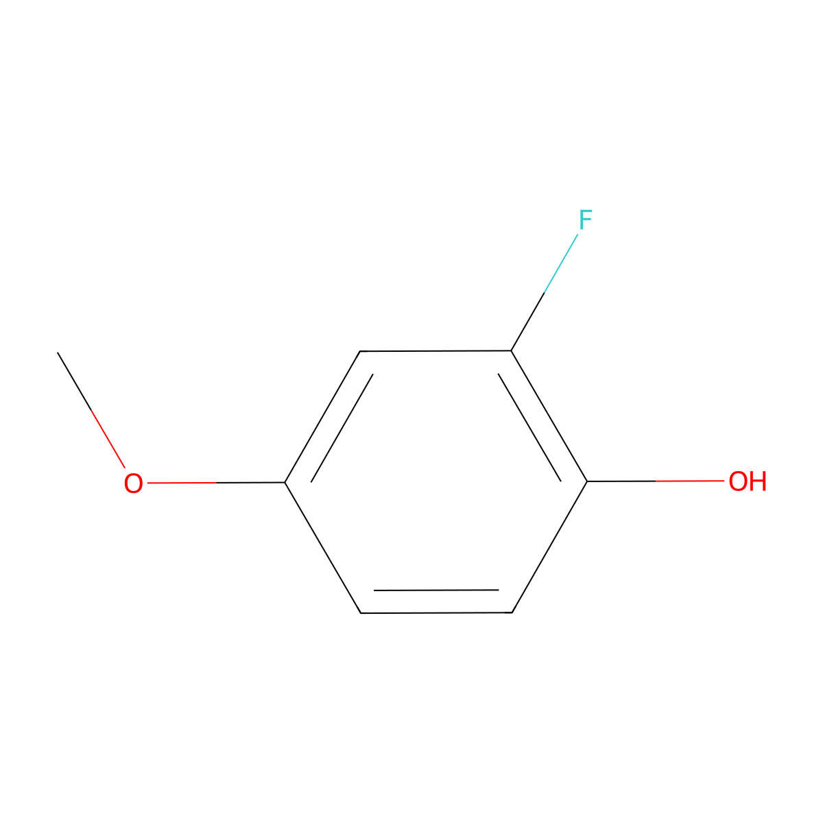 2-Fluoro-4-methoxyphenol molecular structure, CAS 167683-93-4