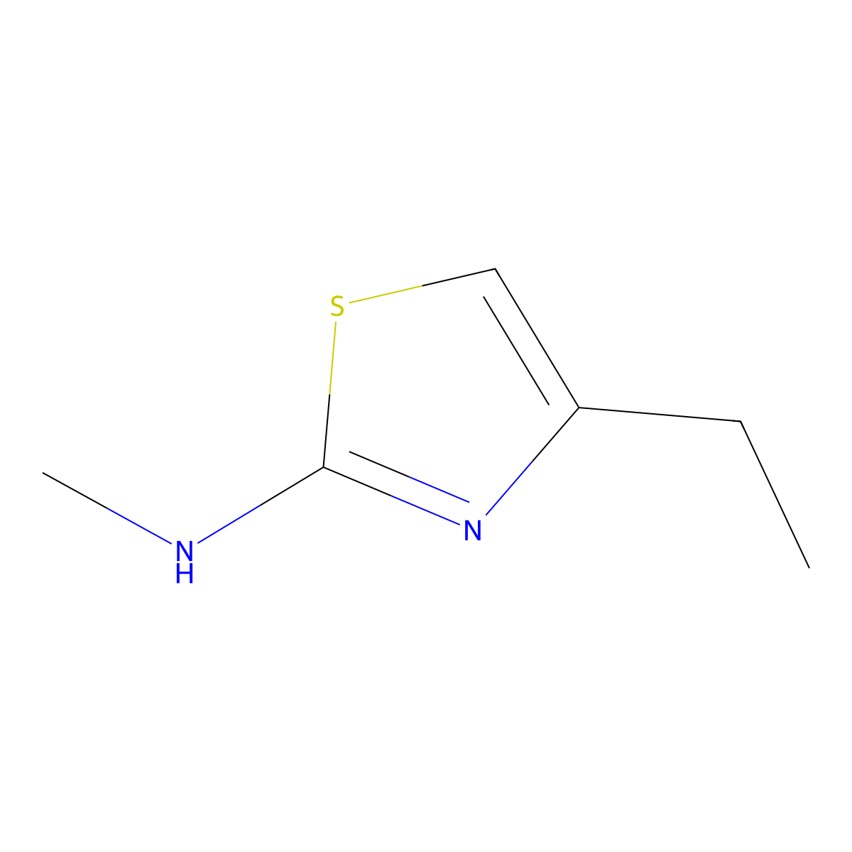 2-Thiazolamine, 4-ethyl-N-methyl- molecular structure, CAS 167684-00-6
