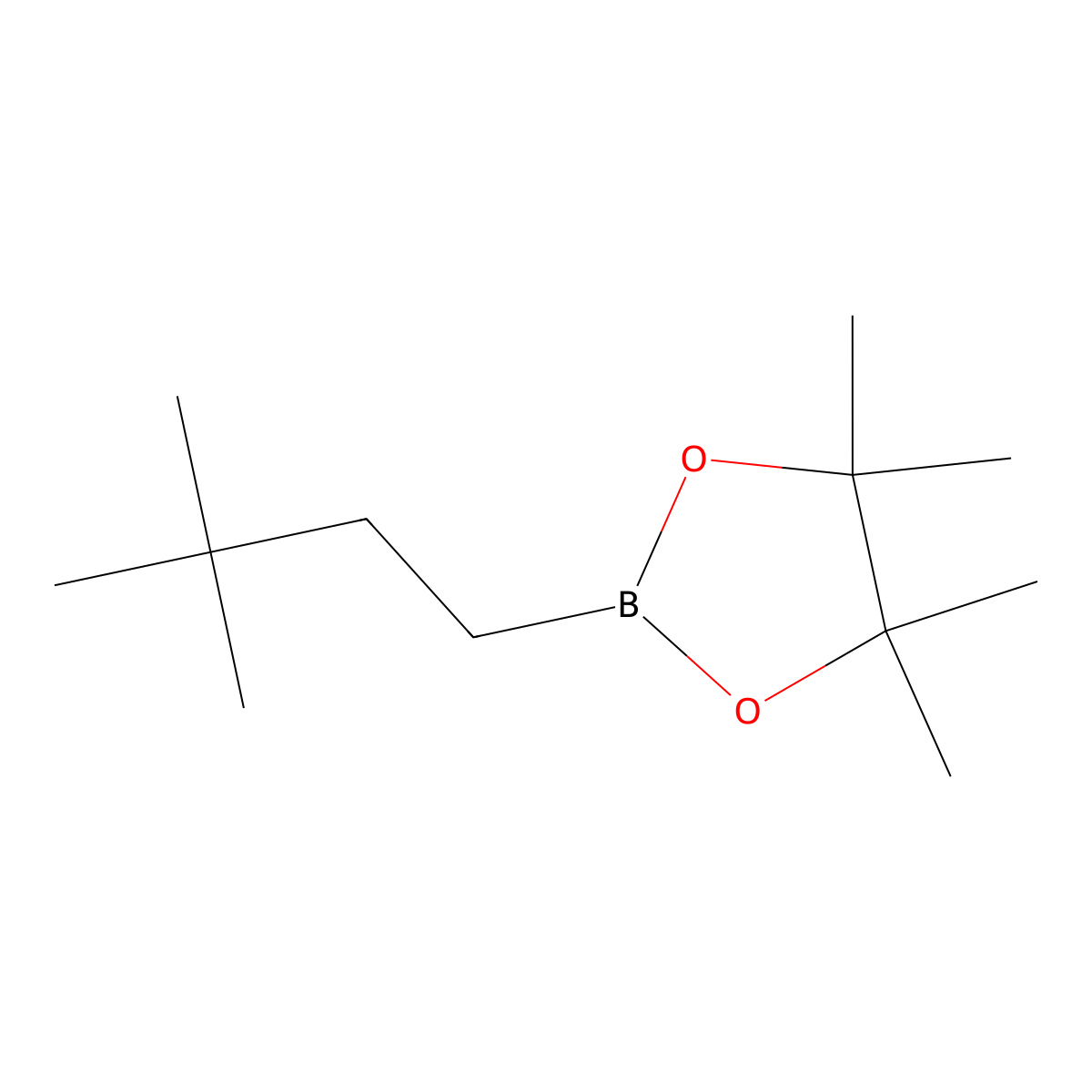 2-(3,3-Dimethylbutyl)-4,4,5,5-tetramethyl-1,3,2-dioxaborolane molecular structure, CAS 167692-94-6