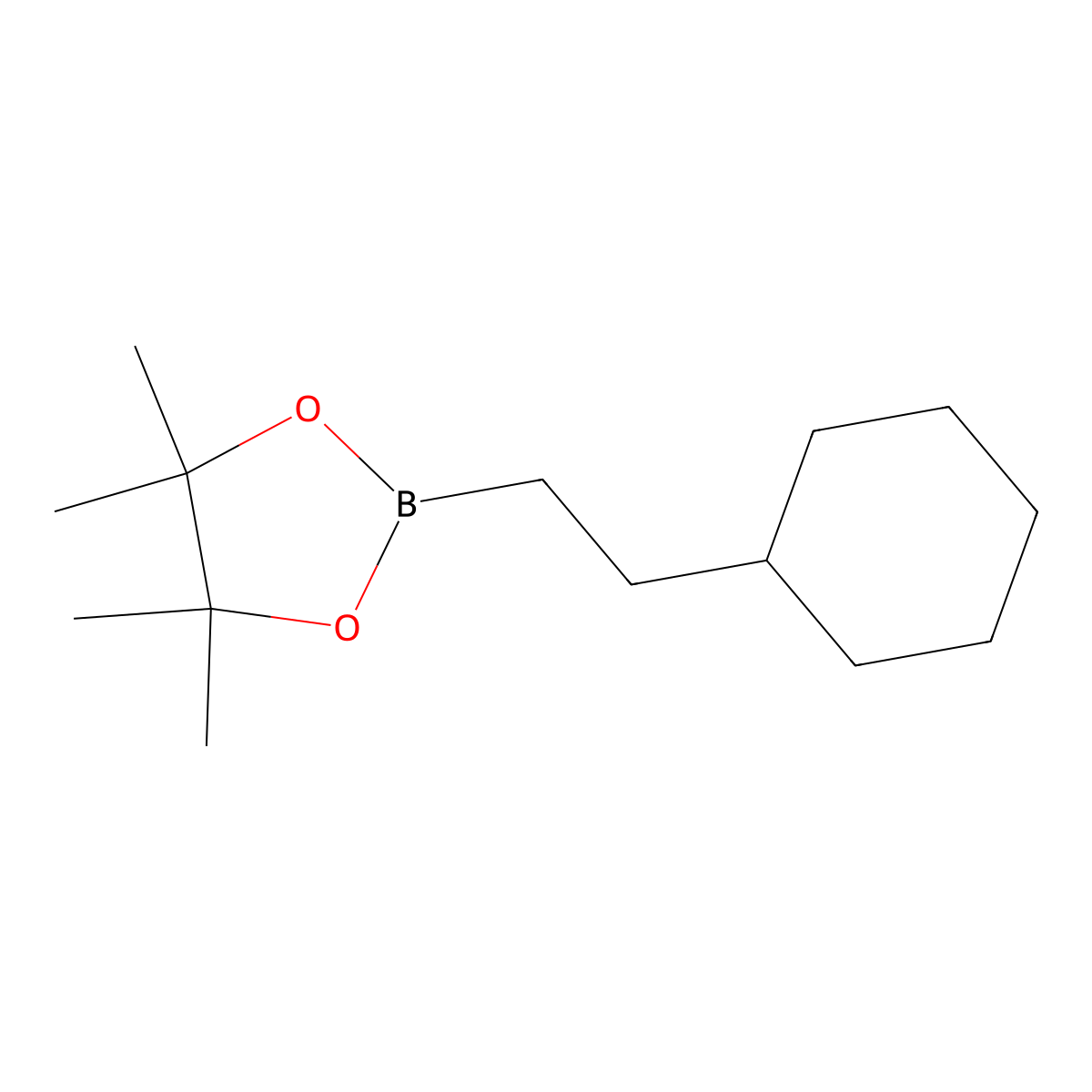 2-(2-Cyclohexylethyl)-4,4,5,5-tetramethyl-1,3,2-dioxaborolane molecular structure, CAS 167692-95-7