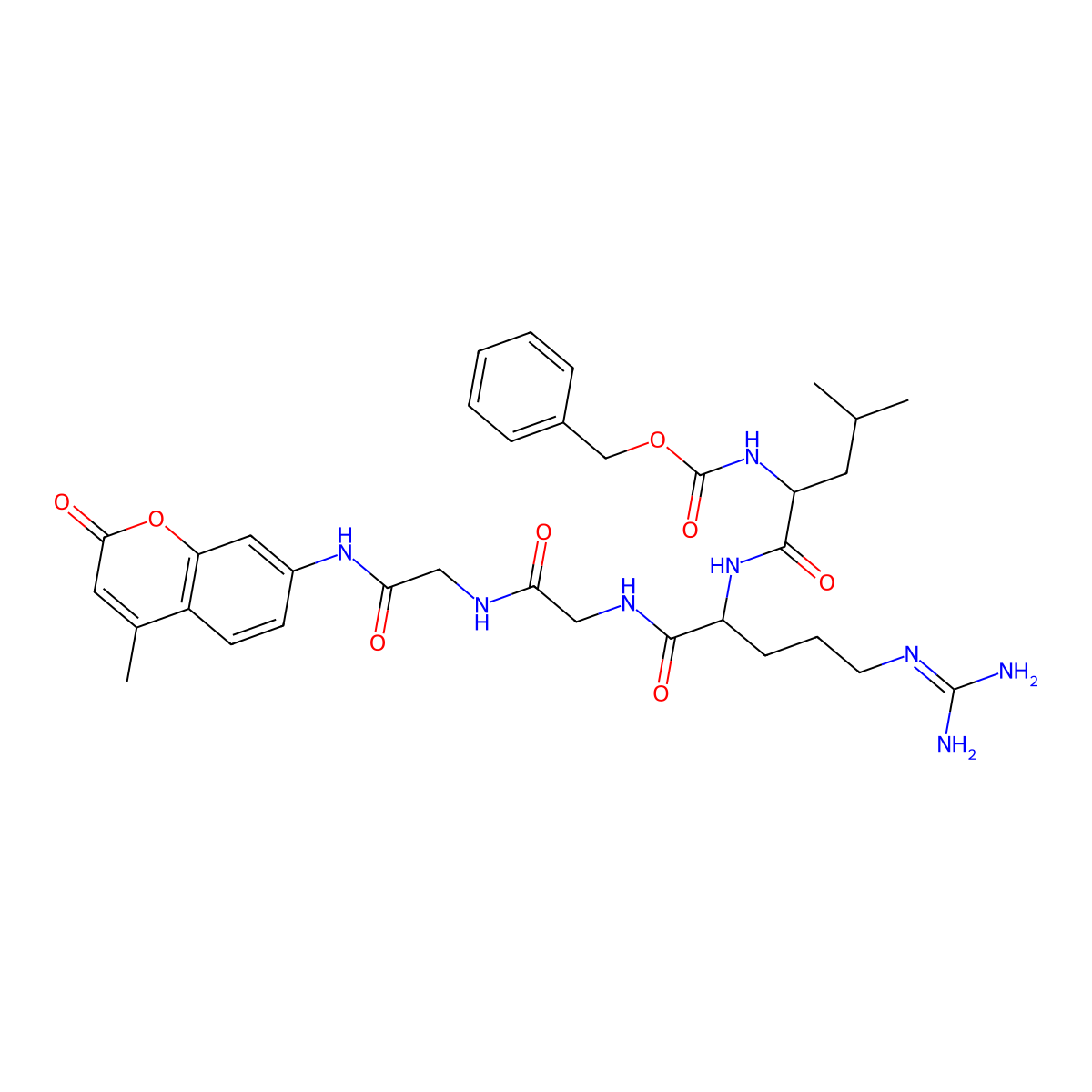 Z-Leu-Arg-Gly-Gly-AMC molecular structure, CAS 167698-68-2