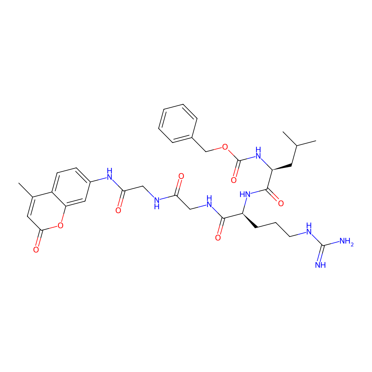 Z-Leu-Arg-Gly-Gly-AMC molecular structure, CAS 167698-68-2