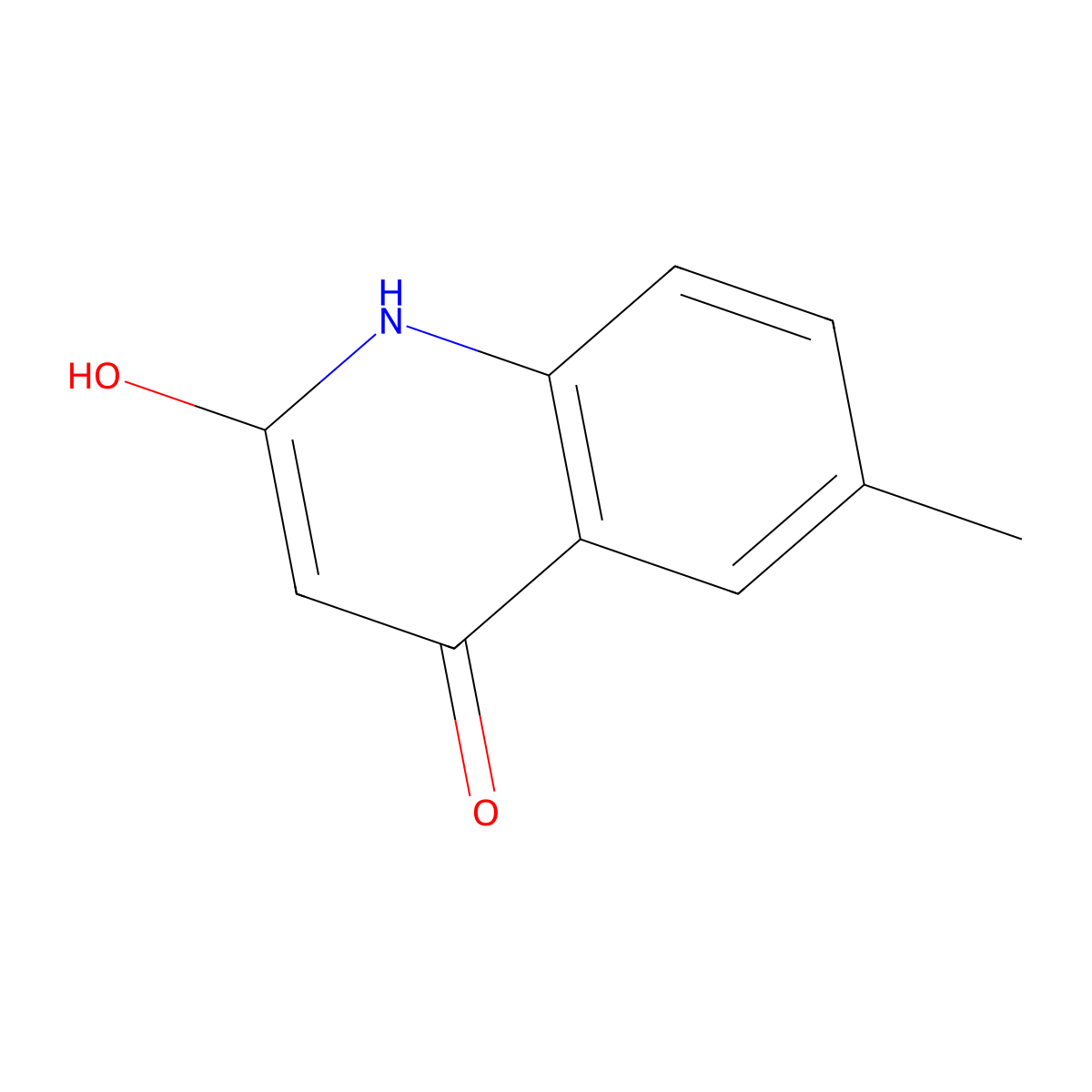 2-hydroxy-6-methyl-1H-quinolin-4-one molecular structure, CAS 1677-44-7