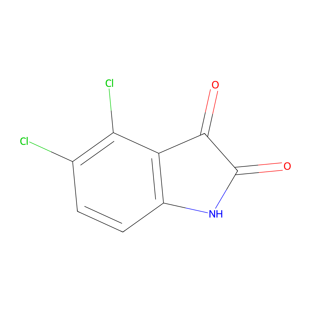 4,5-Dichloro-1H-indole-2,3-dione molecular structure, CAS 1677-47-0