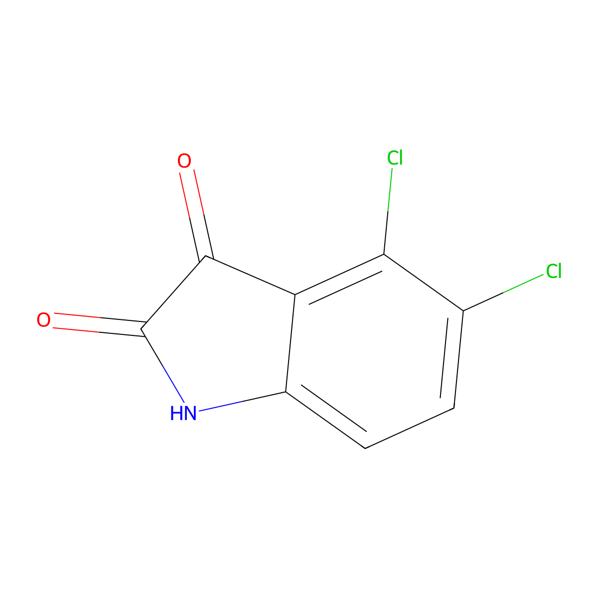 4,5-Dichloro-1H-indole-2,3-dione molecular structure, CAS 1677-47-0