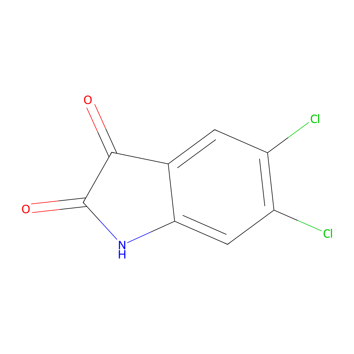 5,6-dichloro-1H-indole-2,3-dione molecular structure, CAS 1677-48-1