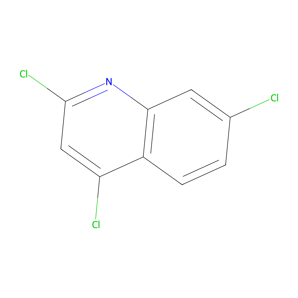 2,4,7-Trichloroquinoline molecular structure, CAS 1677-49-2