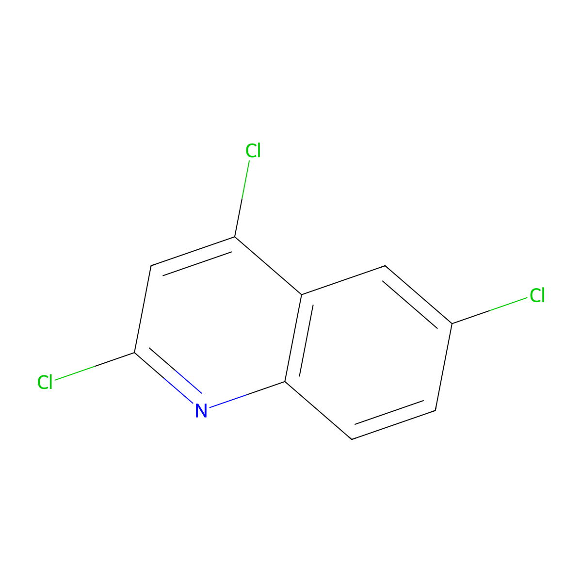2,4,6-Trichloroquinoline molecular structure, CAS 1677-50-5