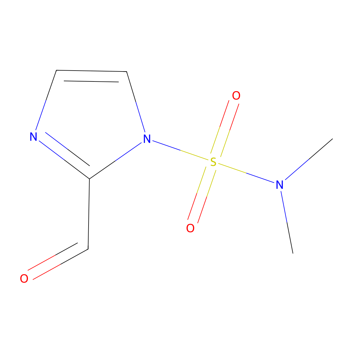 2-formyl-N,N-dimethyl-1H-imidazole-1-sulfonamide molecular structure, CAS 167704-98-5