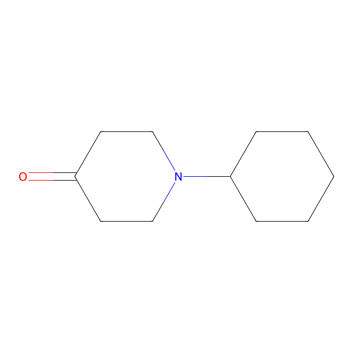 1-Cyclohexylpiperidin-4-one molecular structure, CAS 16771-84-9