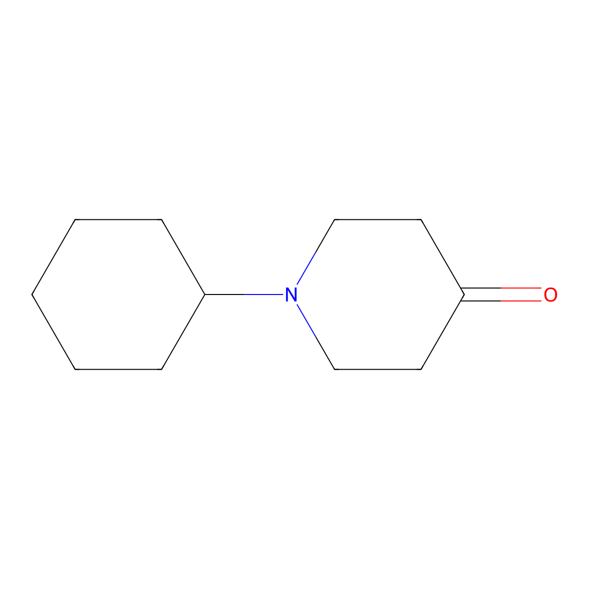1-Cyclohexylpiperidin-4-one molecular structure, CAS 16771-84-9