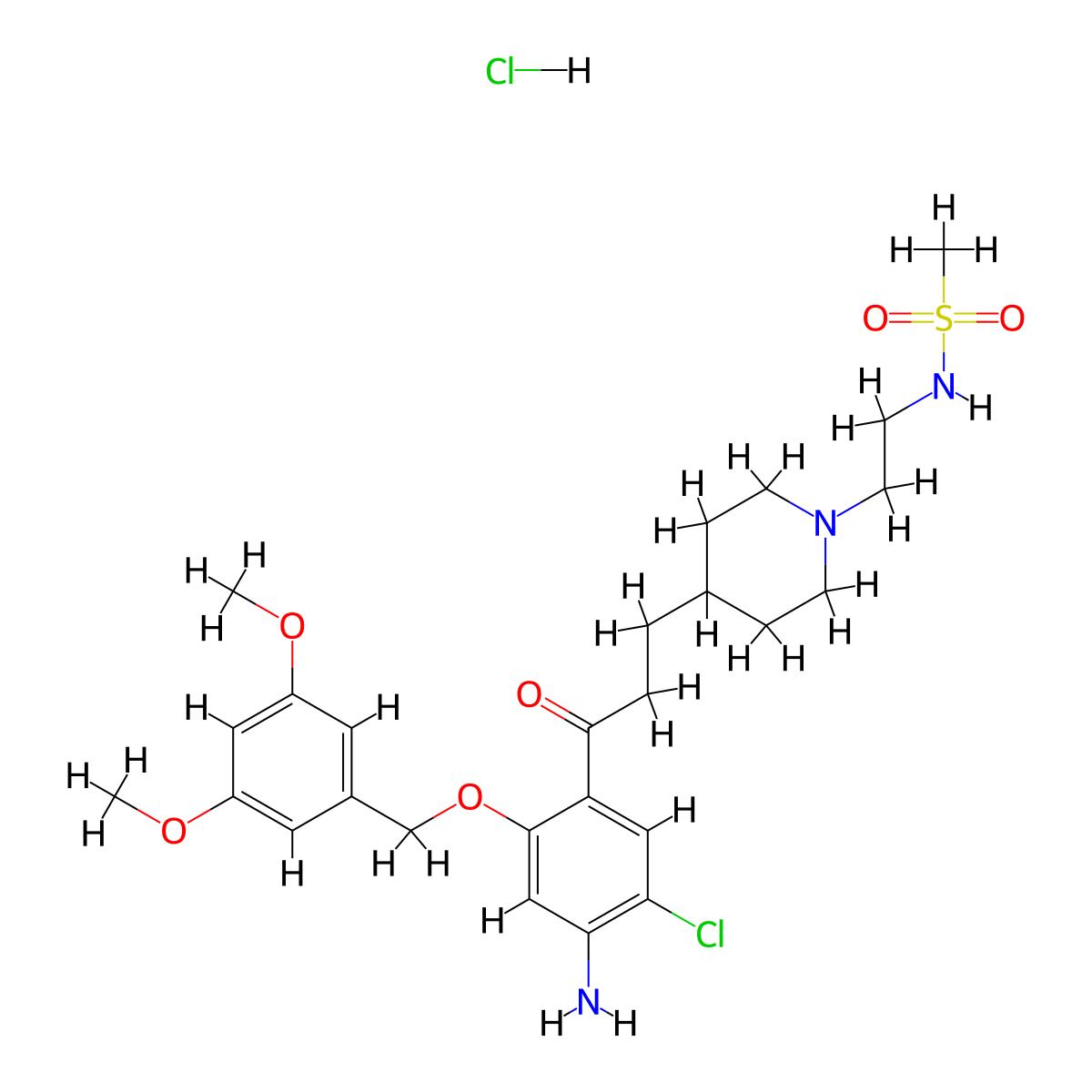 RS 39604 hydrochloride molecular structure, CAS 167710-87-4