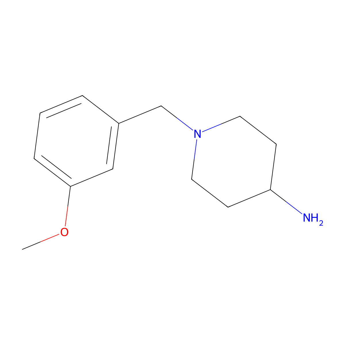 1-[(3-Methoxyphenyl)methyl]piperidin-4-amine molecular structure, CAS 167754-54-3