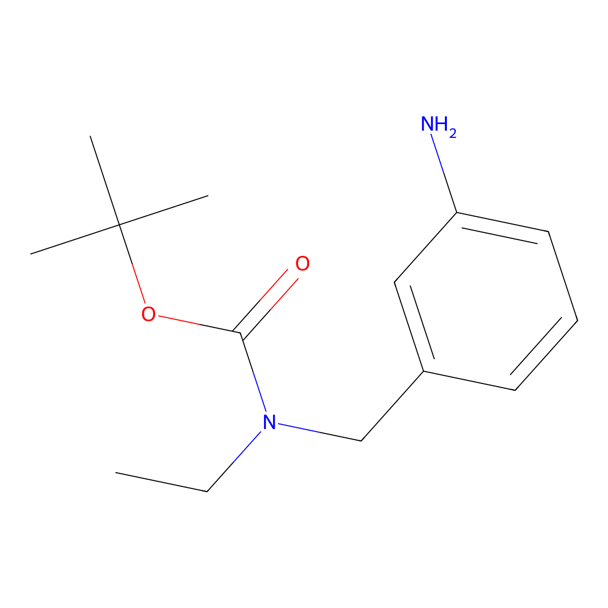 tert-butyl N-[(3-aminophenyl)methyl]-N-ethylcarbamate molecular structure, CAS 167756-91-4