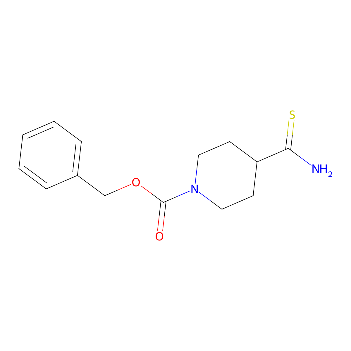 Benzyl 4-carbamothioylpiperidine-1-carboxylate molecular structure, CAS 167757-46-2