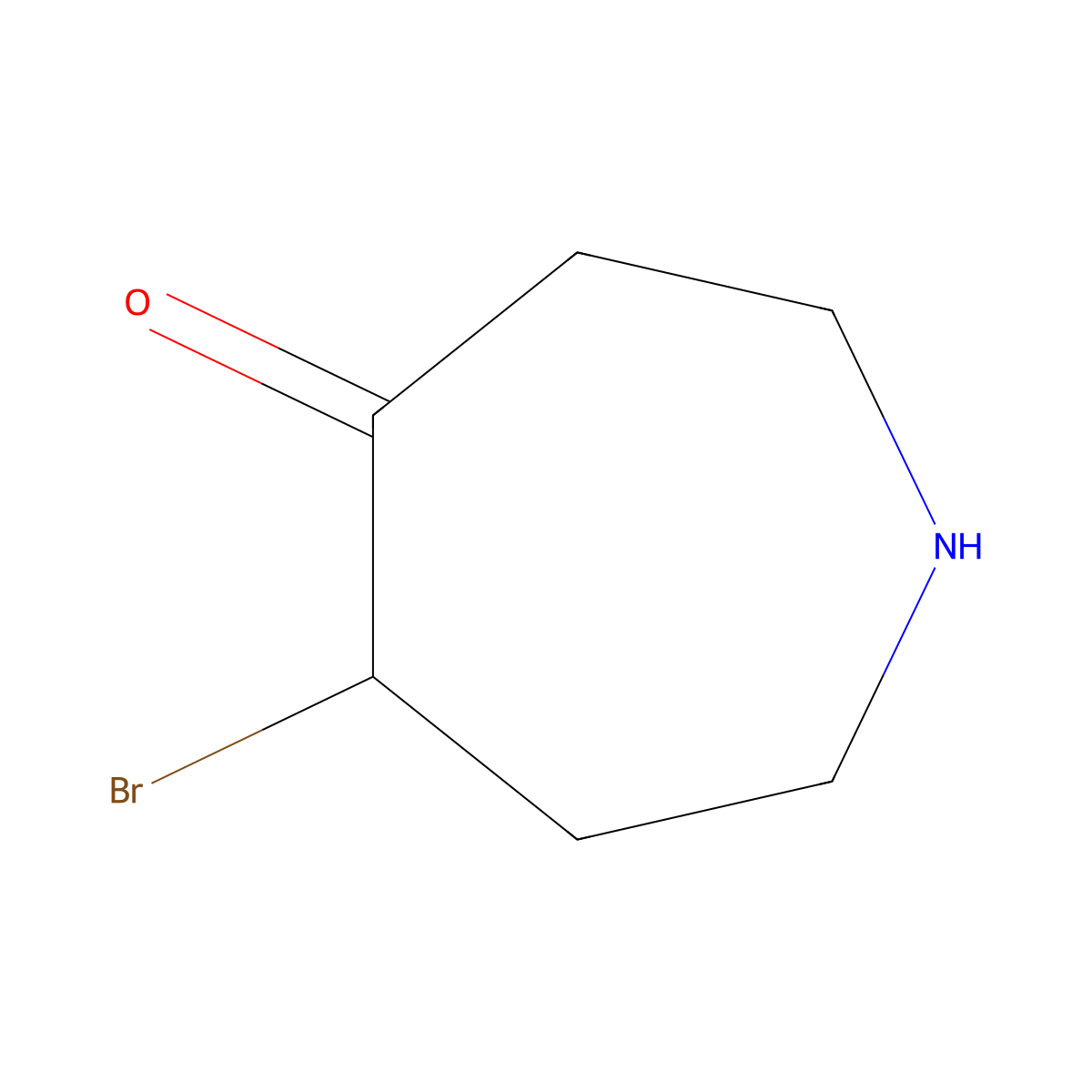 5-Bromoazepan-4-one molecular structure, CAS 167757-56-4