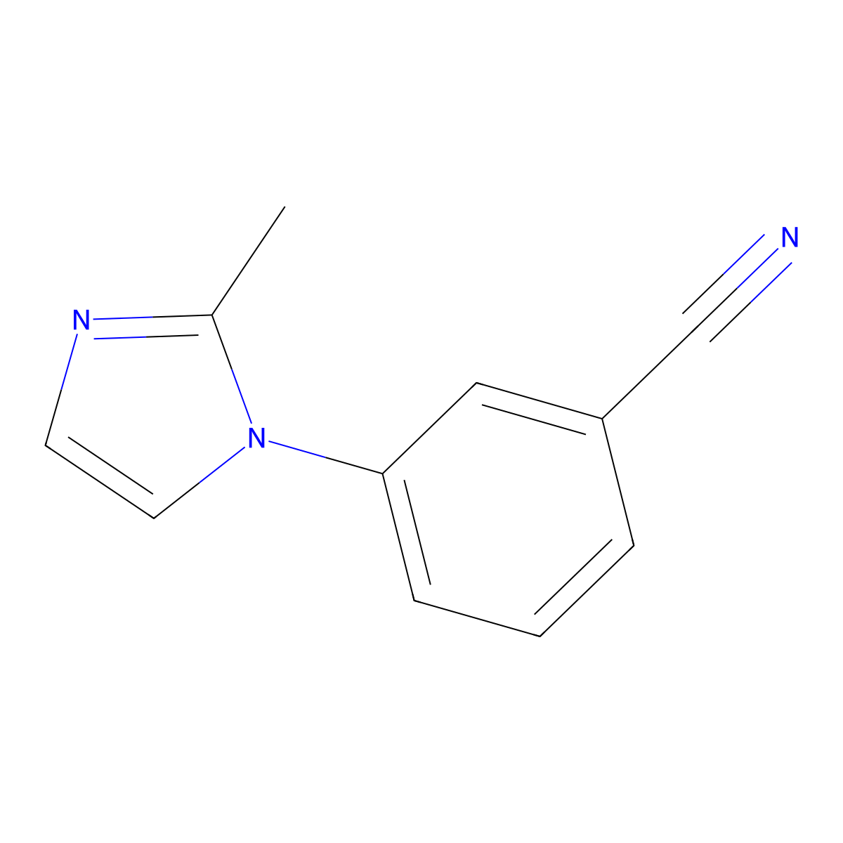 3-(2-Methyl-1H-imidazol-1-YL)benzonitrile molecular structure, CAS 167758-85-2