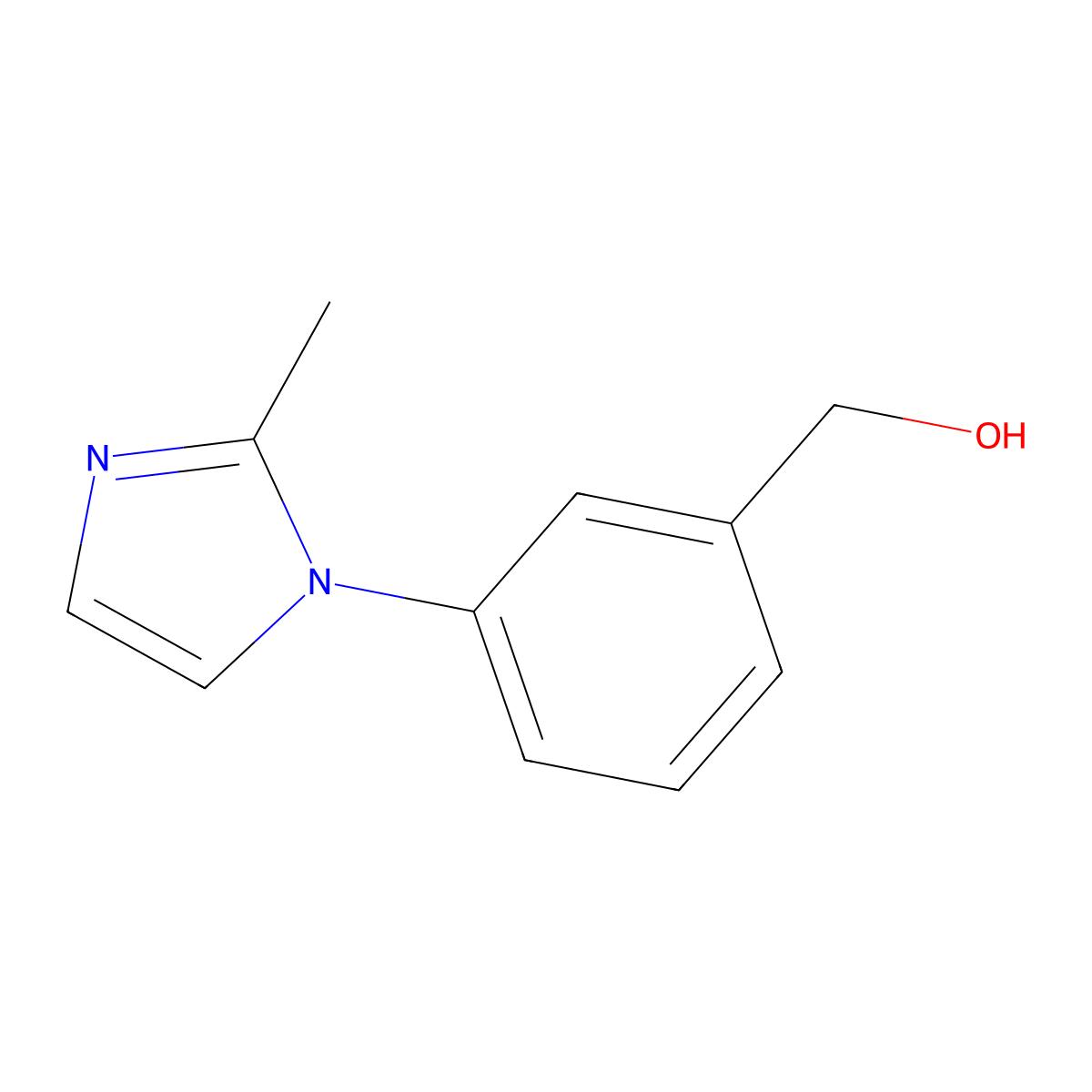 3-(2-Methyl-1H-imidazol-1-yl)benzenemethanol molecular structure, CAS 167758-86-3