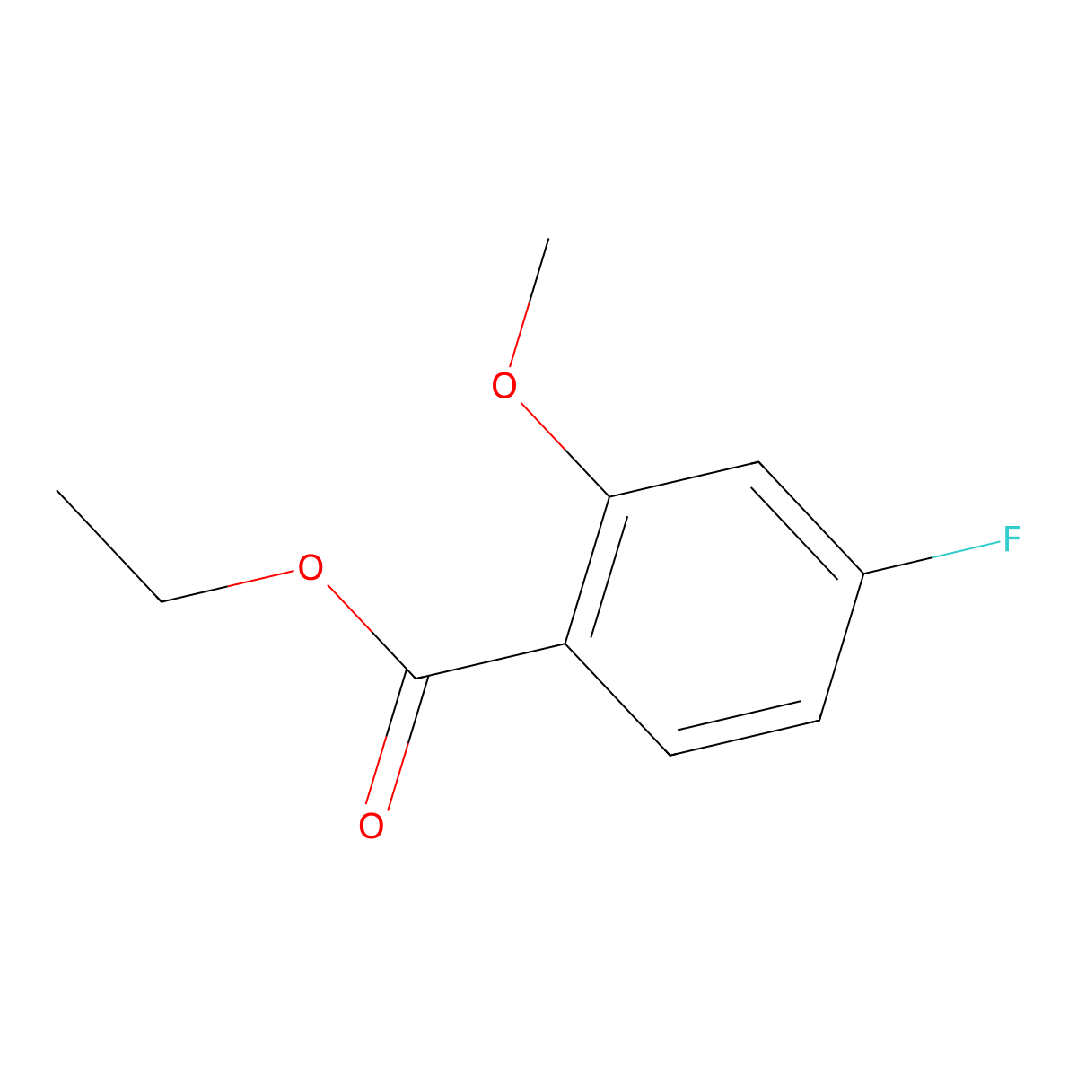 Ethyl 4-fluoro-2-methoxybenzoate molecular structure, CAS 167758-90-9