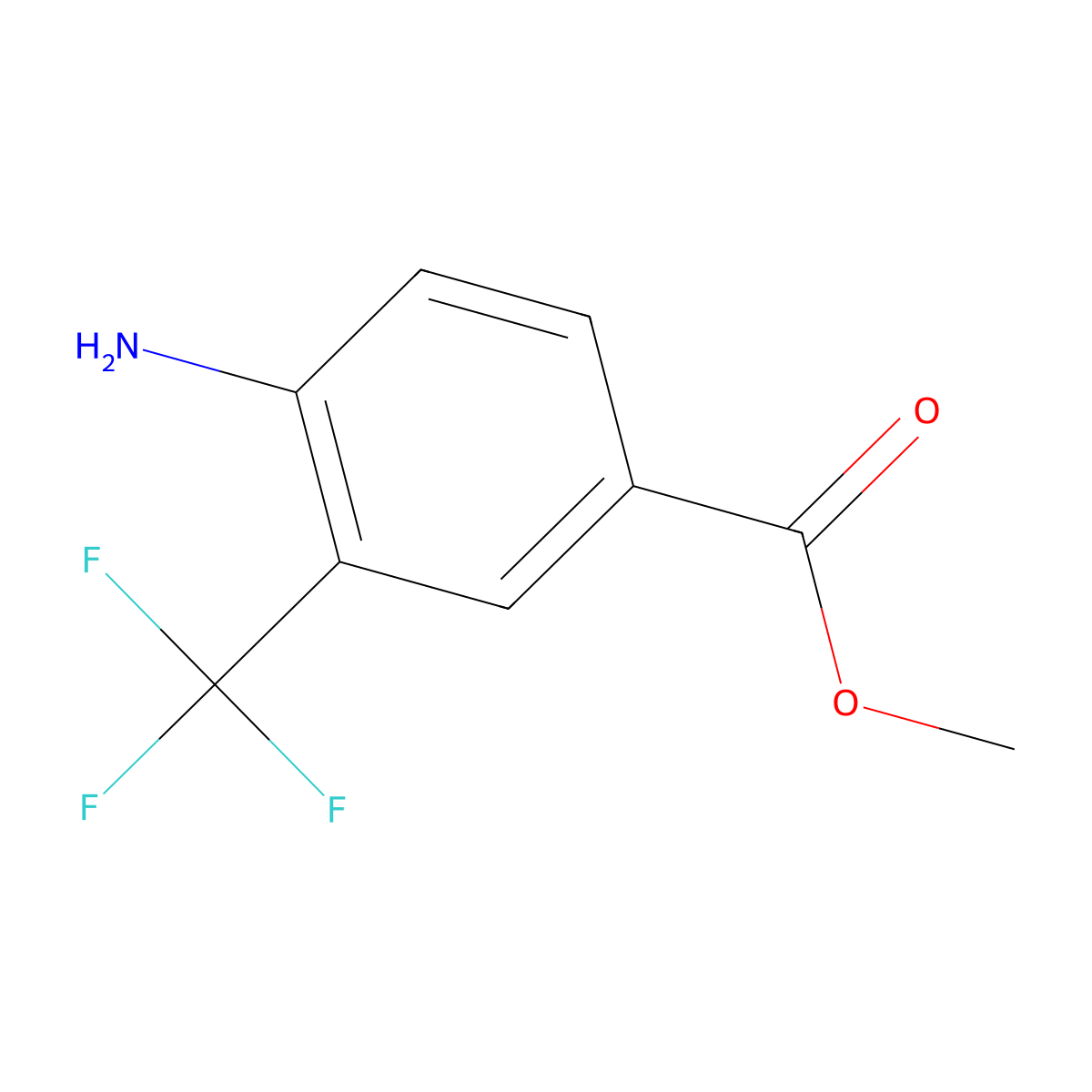Methyl 4-amino-3-(trifluoromethyl)benzoate molecular structure, CAS 167760-75-0
