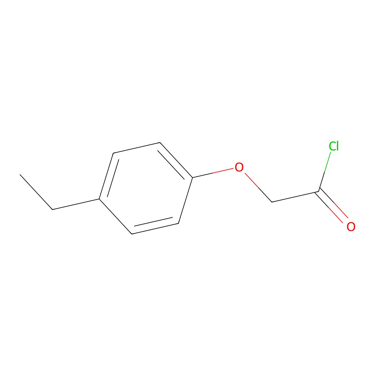 (4-Ethylphenoxy)acetyl chloride molecular structure, CAS 167762-94-9