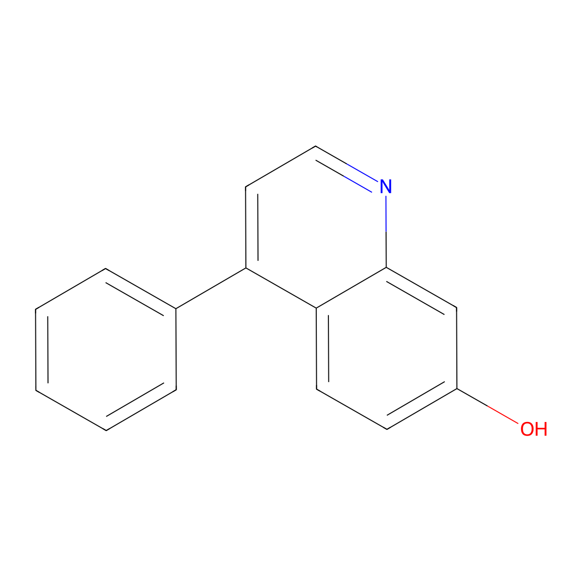 7-Hydroxy-4-phenylquinoline molecular structure, CAS 167764-10-5