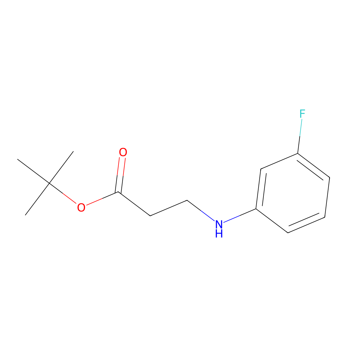 Tert-butyl 3-[(3-fluorophenyl)amino]propanoate molecular structure, CAS 1677665-99-4