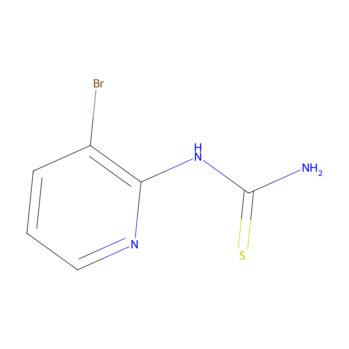 N-(3-Bromo-2-pyridyl)thiourea molecular structure, CAS 1677674-91-7