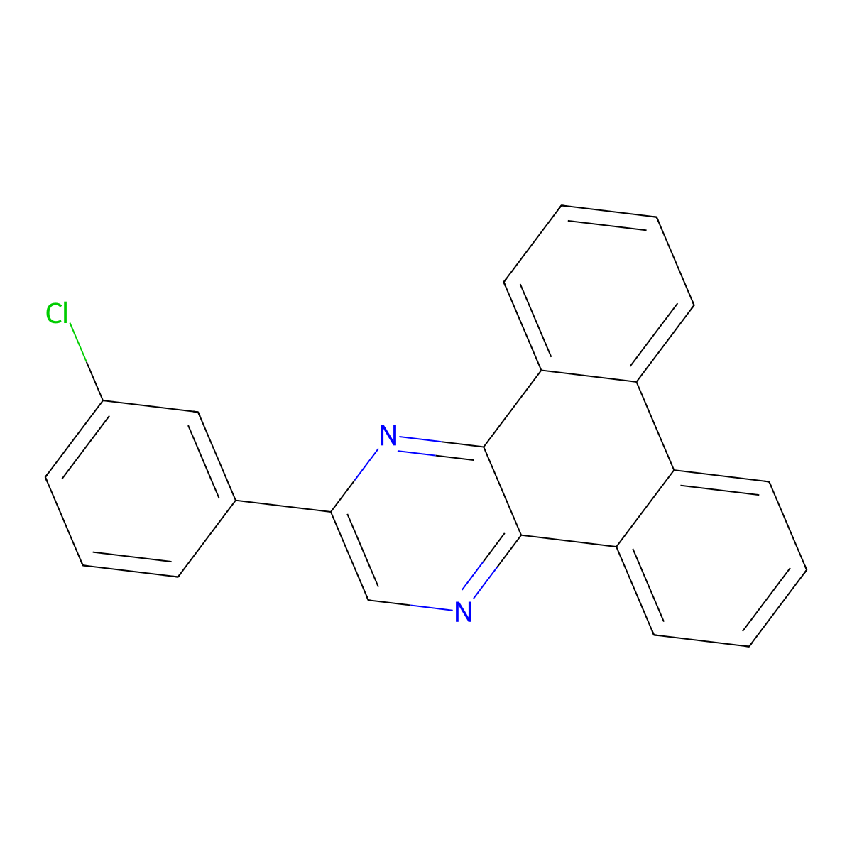 2-(3-Chlorophenyl)dibenzo[f,h]quinoxaline molecular structure, CAS 1677677-90-5