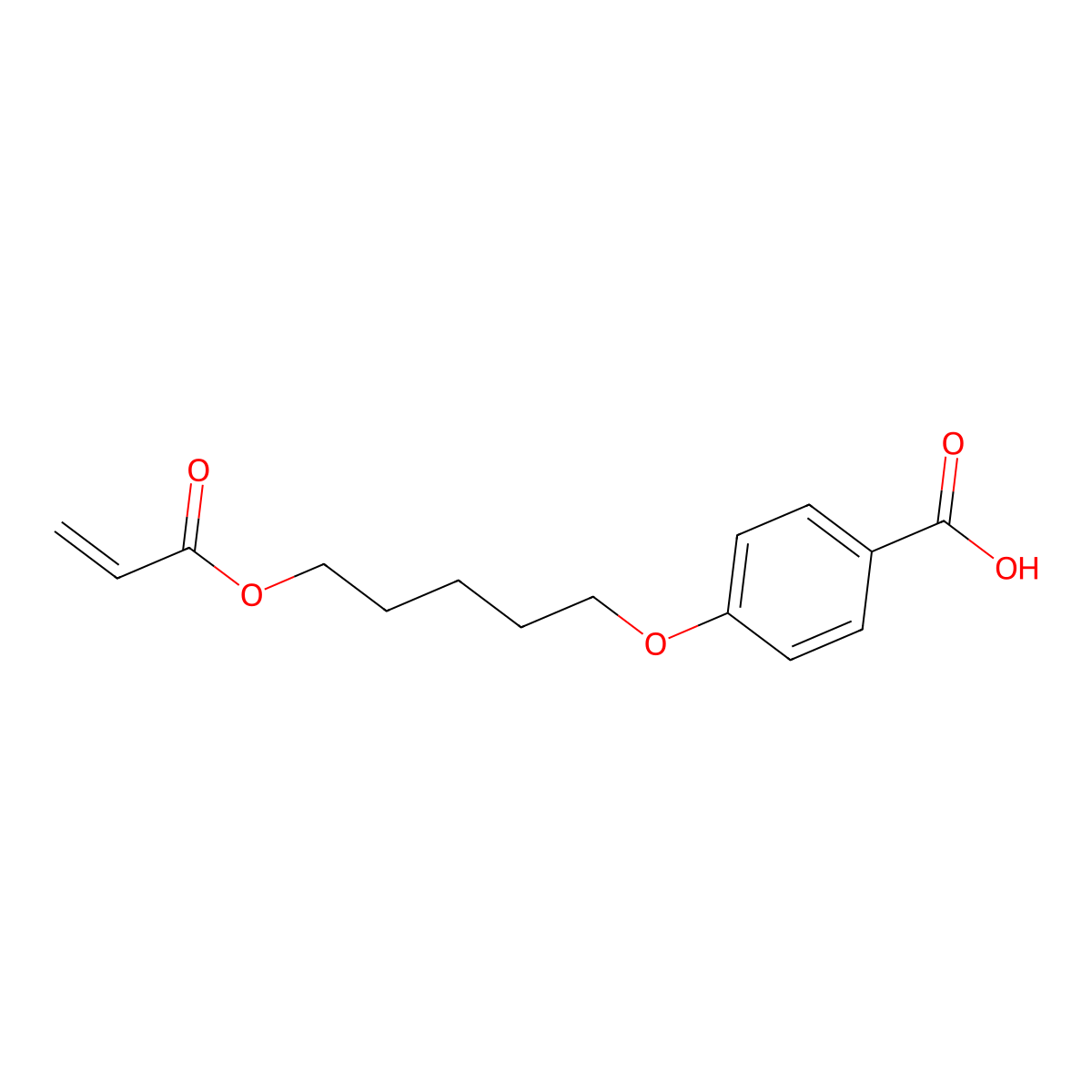 4-((5-(Acryloyloxy)pentyl)oxy)benzoic acid molecular structure, CAS 167771-51-9