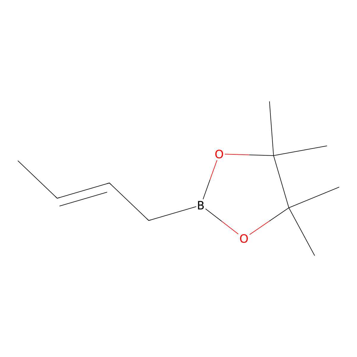 2-[(2Z)-But-2-en-1-yl]-4,4,5,5-tetramethyl-1,3,2-dioxaborolane molecular structure, CAS 167773-12-8