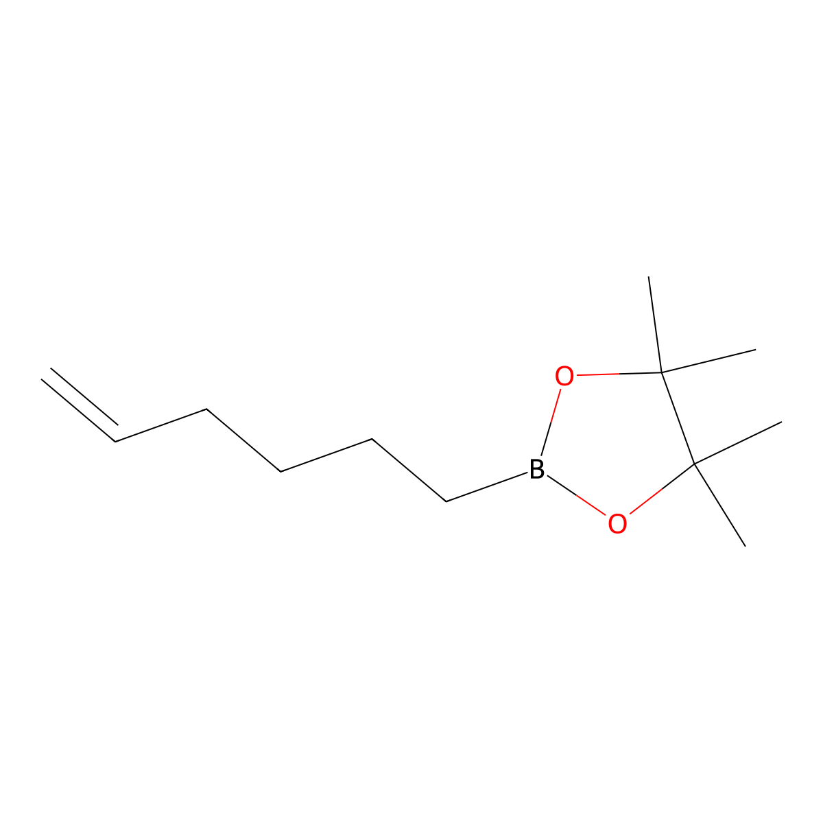 2-(Hex-5-en-1-yl)-4,4,5,5-tetramethyl-1,3,2-dioxaborolane molecular structure, CAS 167773-16-2