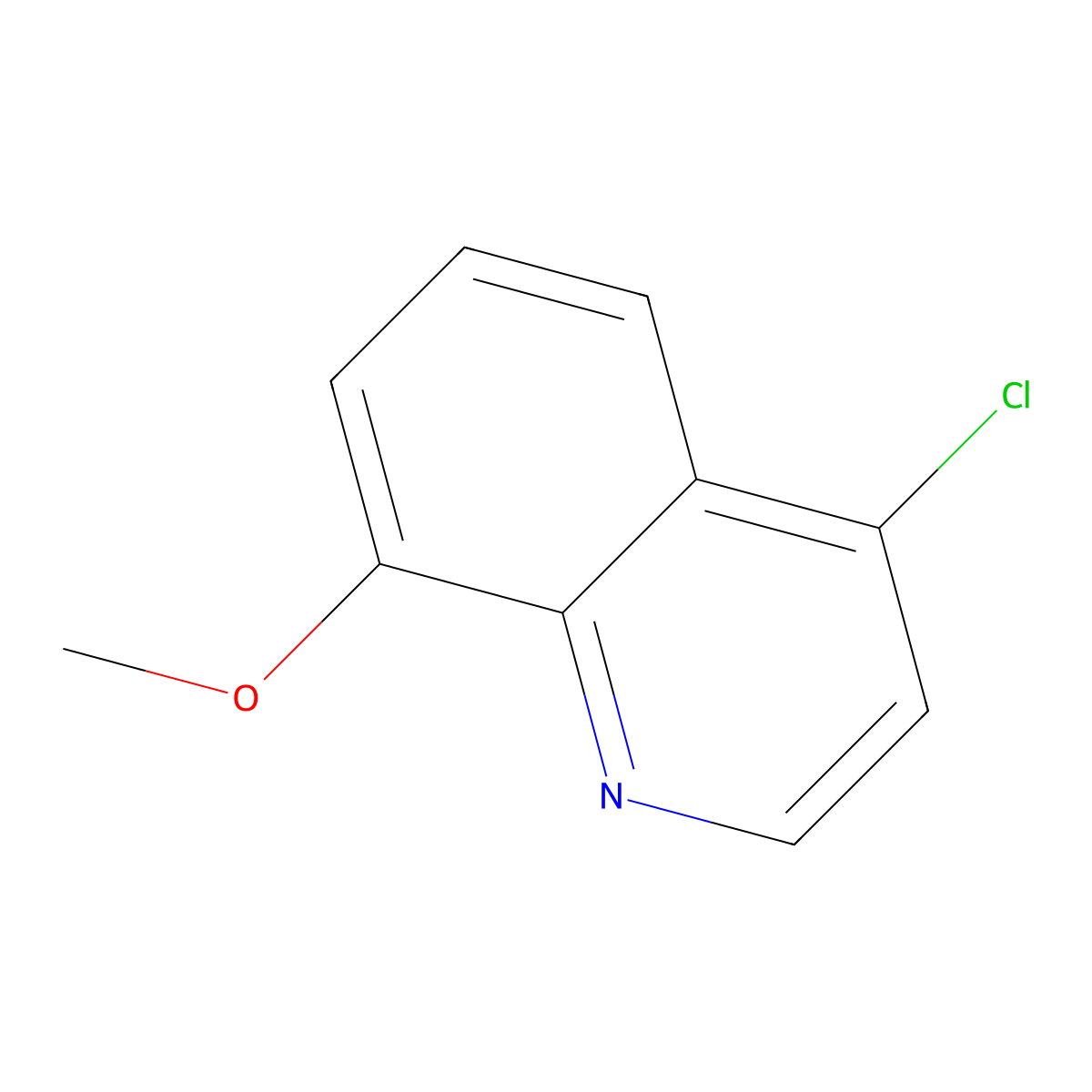 4-Chloro-8-methoxyquinoline molecular structure, CAS 16778-21-5