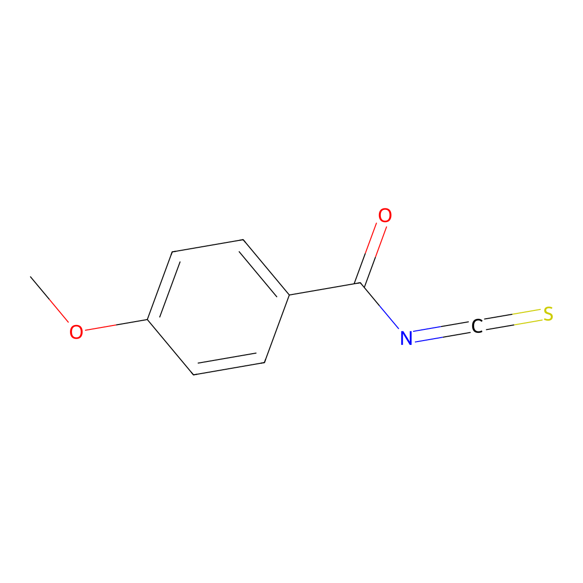 4-Methoxybenzoyl isothiocyanate molecular structure, CAS 16778-84-0