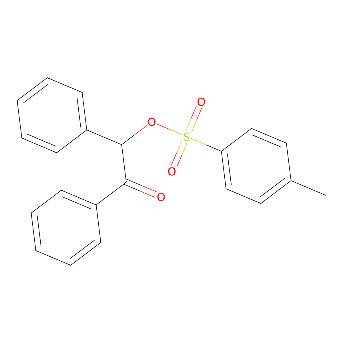 2-Phenyl-2-(p-toluenesulfonyloxy)acetophenone molecular structure, CAS 1678-43-9