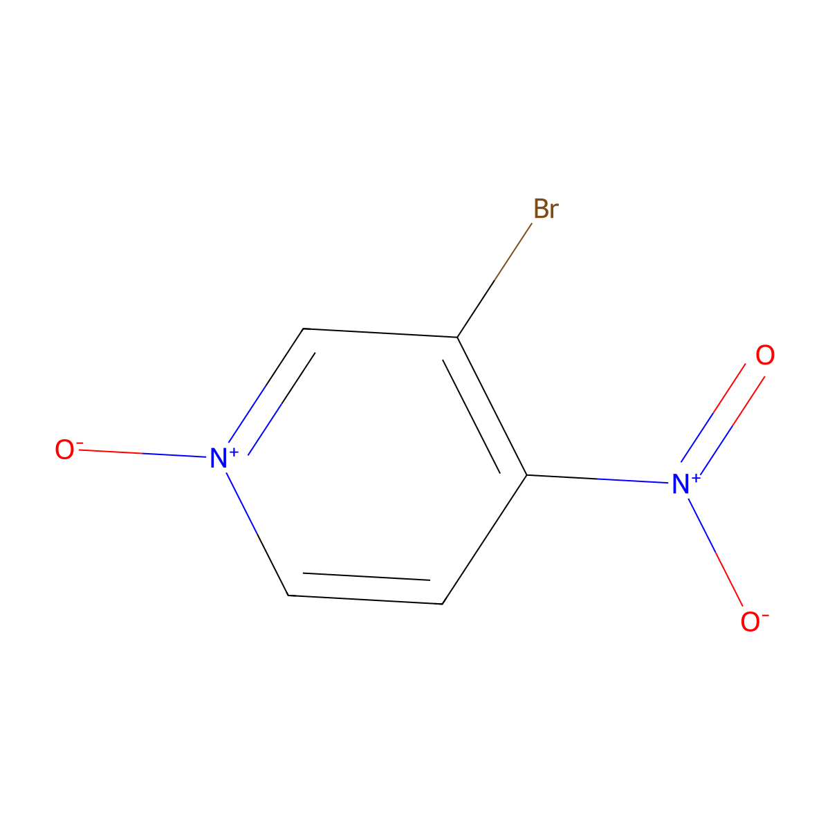 3-Bromo-4-nitropyridine N-oxide molecular structure, CAS 1678-49-5