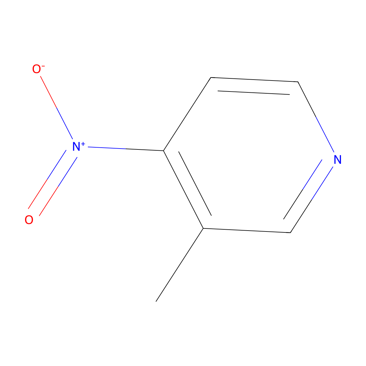 3-Methyl-4-nitropyridine molecular structure, CAS 1678-53-1