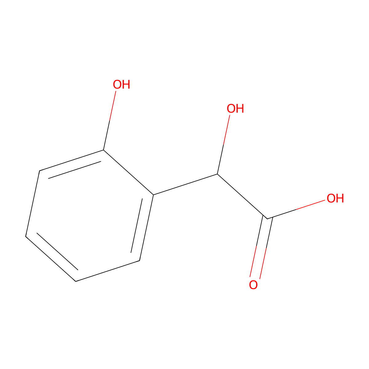 2-Hydroxy-2-(2-hydroxyphenyl)acetic acid molecular structure, CAS 1678-71-3