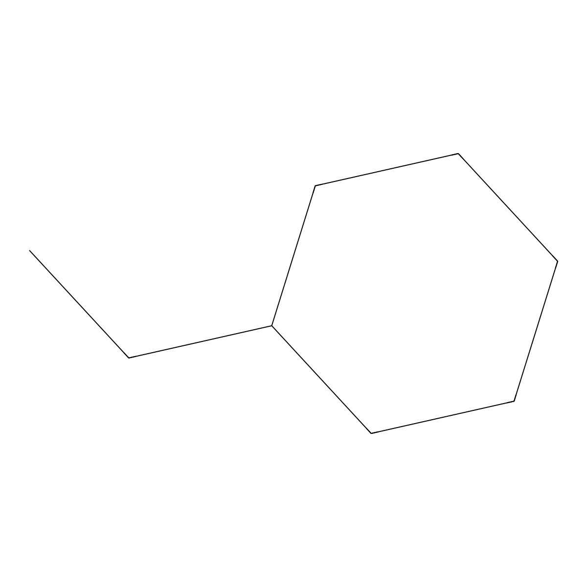 Ethylcyclohexane molecular structure, CAS 1678-91-7
