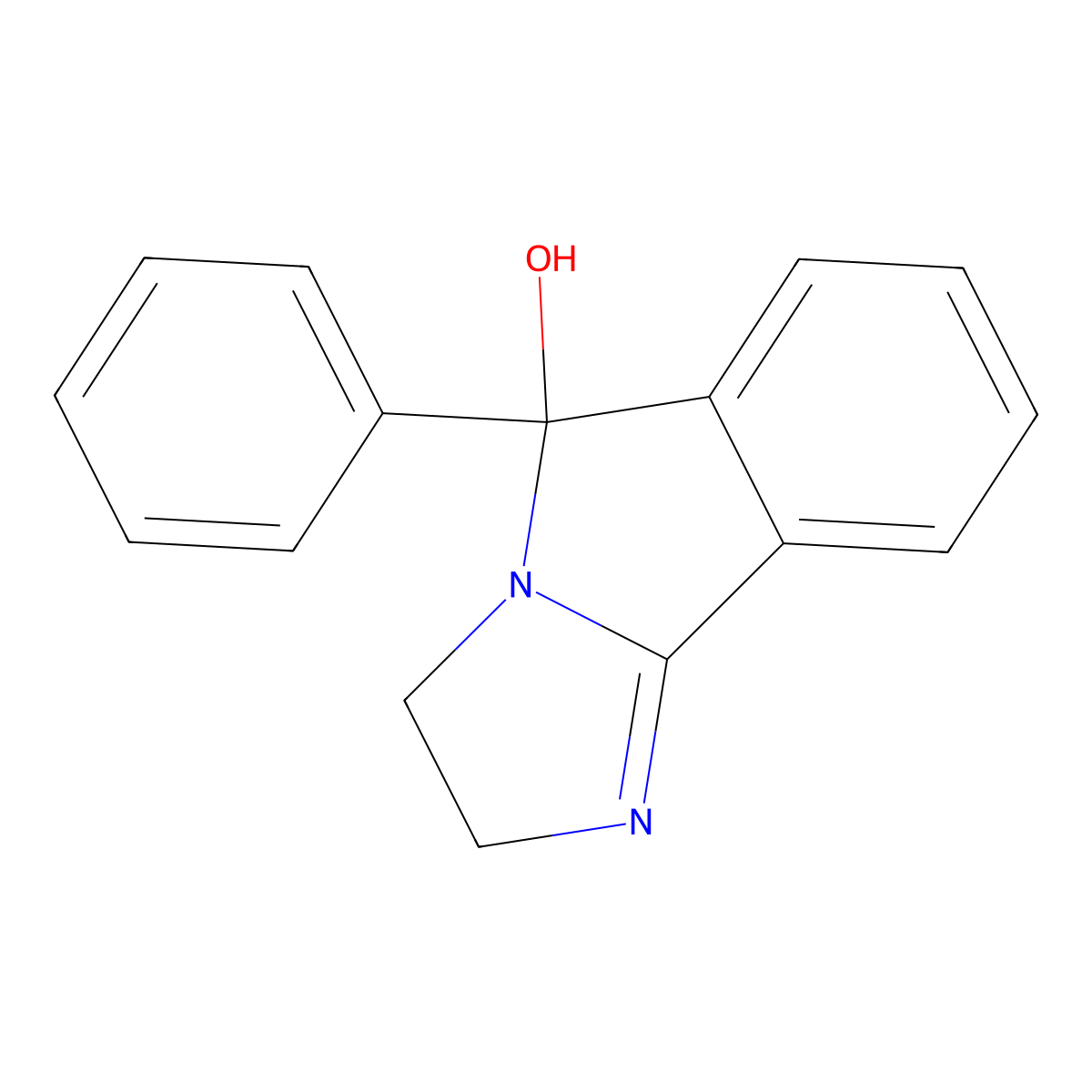 2,5-Dihydro-5-phenyl-3H-imidazo(2,1-a)isoindol-5-ol molecular structure, CAS 16780-88-4