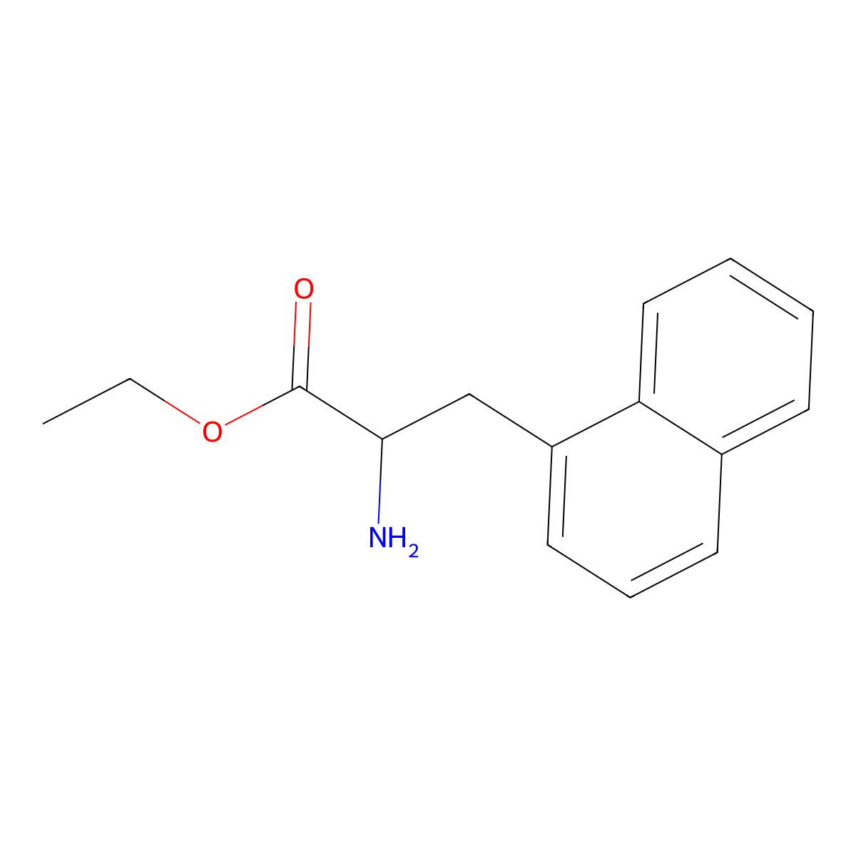 ethyl (2S)-2-amino-3-(naphthalen-1-yl)propanoate molecular structure, CAS 167817-54-1