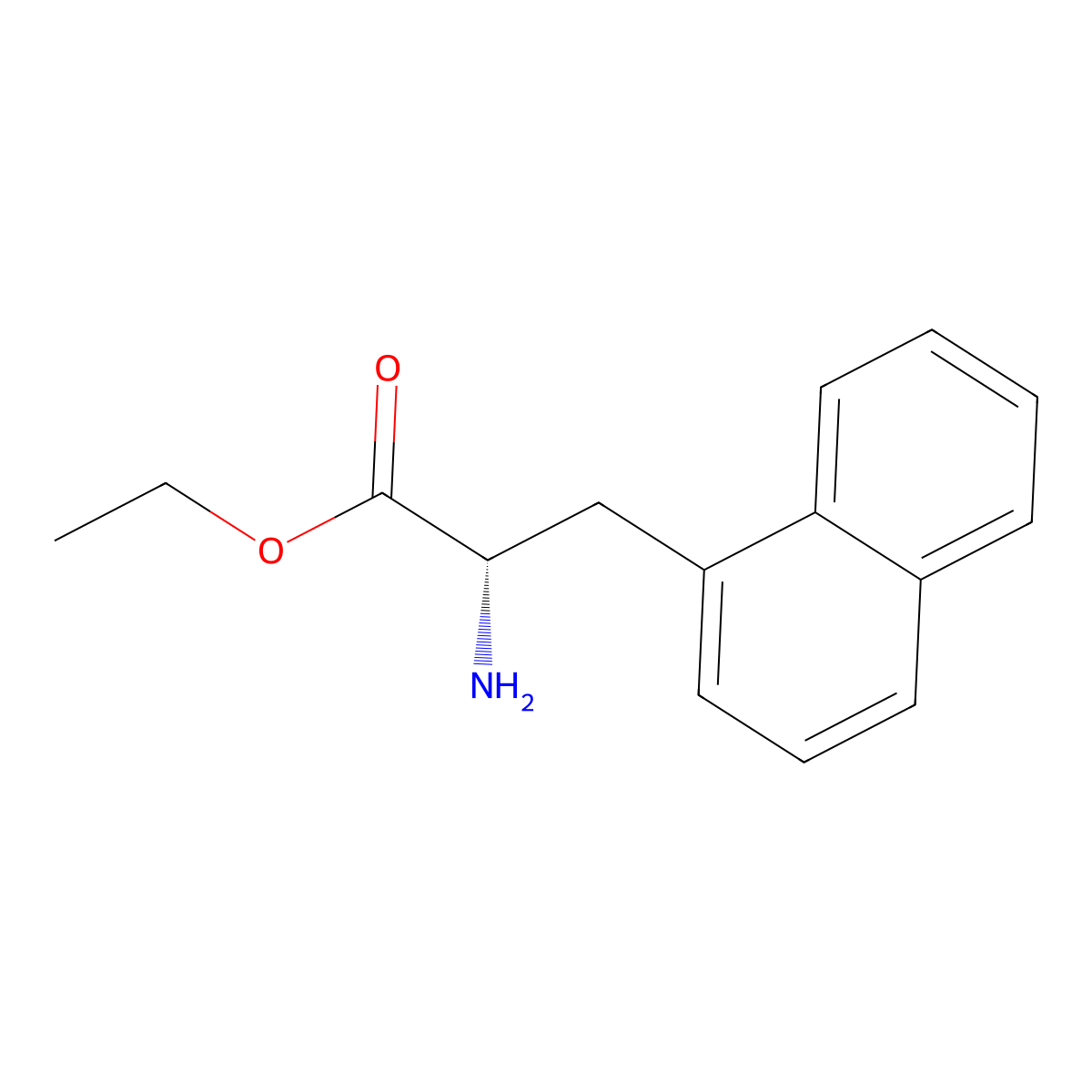 ethyl (2S)-2-amino-3-(naphthalen-1-yl)propanoate molecular structure, CAS 167817-54-1