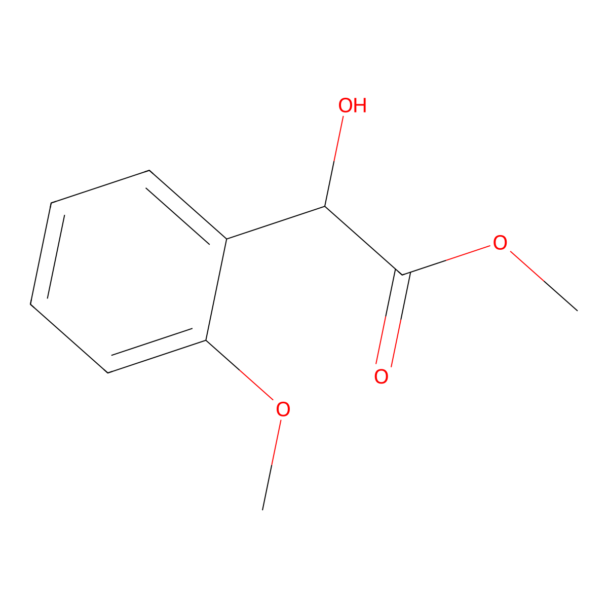 methyl (2R)-2-hydroxy-2-(2-methoxyphenyl)acetate molecular structure, CAS 167820-07-7