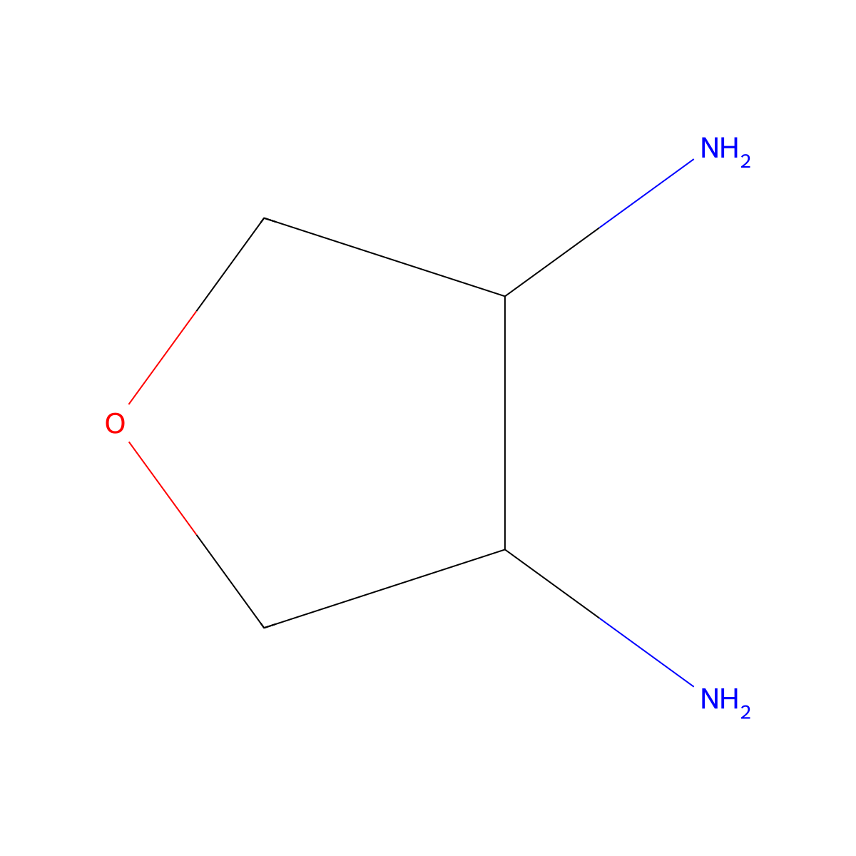 Tetrahydrofuran-3,4-diamine molecular structure, CAS 167822-03-9