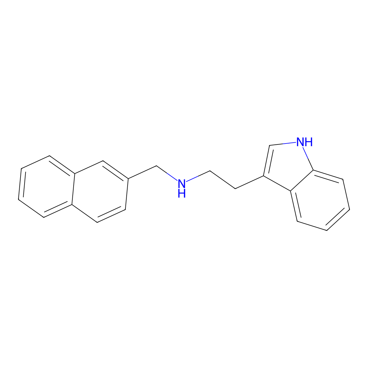2-(1H-indol-3-yl)-N-(naphthalen-2-ylmethyl)ethanamine molecular structure, CAS 16783-87-2