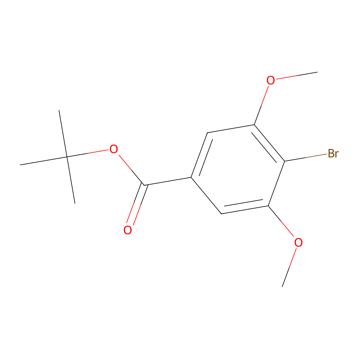 Tert-butyl 4-bromo-3,5-dimethoxybenzoate molecular structure, CAS 167830-43-5