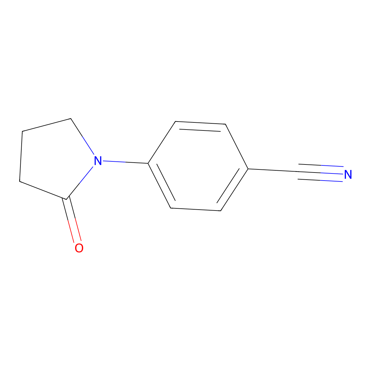 4-(2-Oxopyrrolidin-1-yl)benzonitrile molecular structure, CAS 167833-93-4