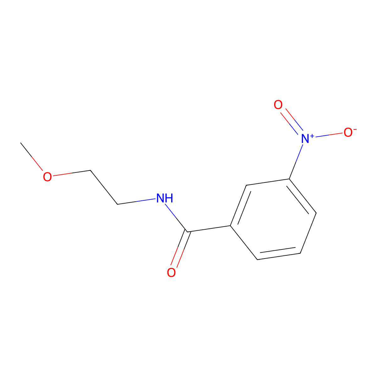 N-(2-methoxyethyl)-3-nitrobenzamide molecular structure, CAS 167834-35-7